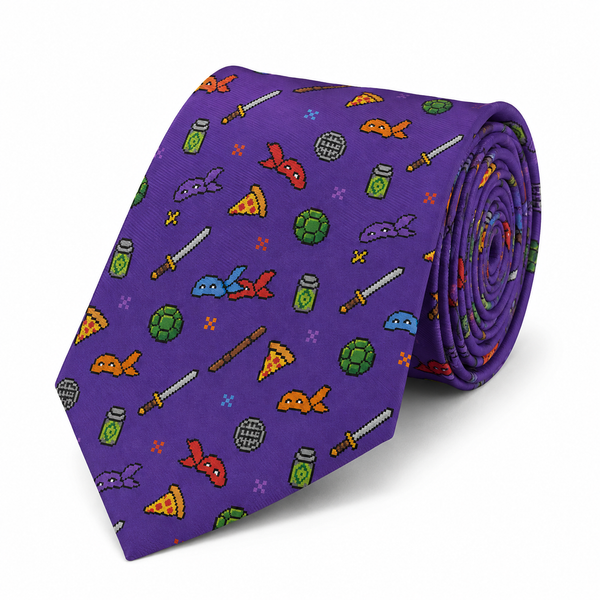 Handmade Silk Tie - Pizza Power