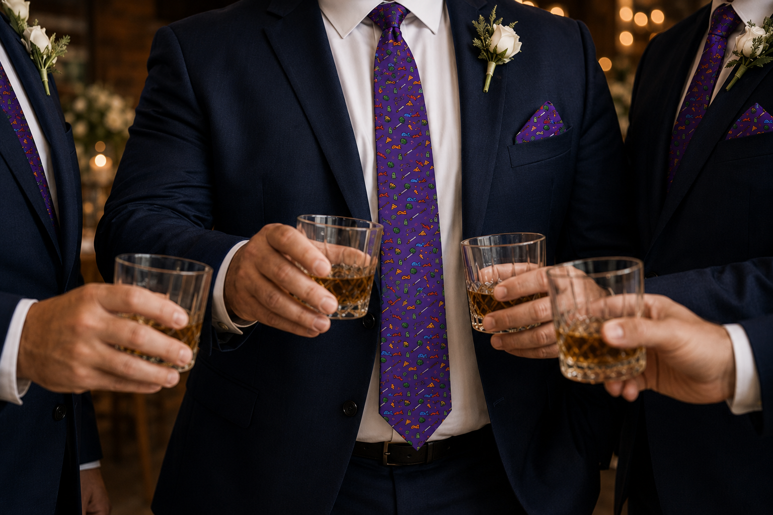 Pizza Power | Handmade Silk Tie